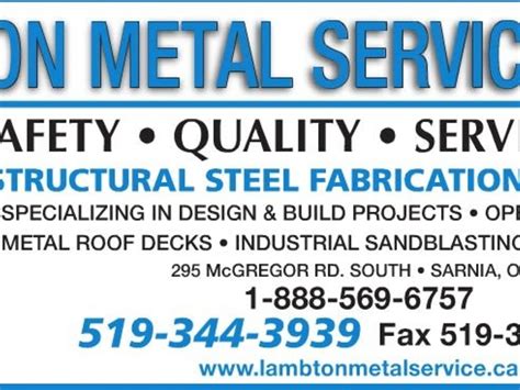 metal fabrication sarnia|Lambton Metal Service, 295 Mcgregor Side Rd, Sarnia, ON, CA.